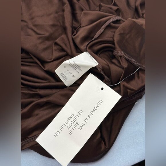 🆕 RAT & BOA 🧿 NWT Deia Slinky Little Brown Jersey Dress, Sz L US 8 - Picture 15 of 15